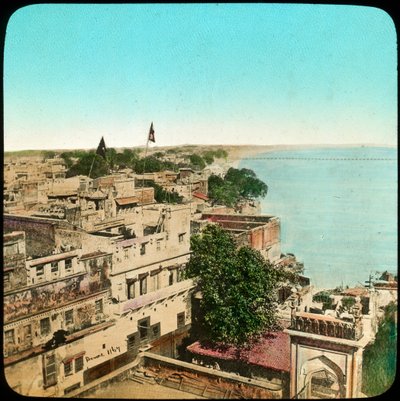 Rzeka Ganges z meczetu Aurangzeb, Benares, Indie, koniec XIX lub początek XX wieku autorstwa Unbekannt