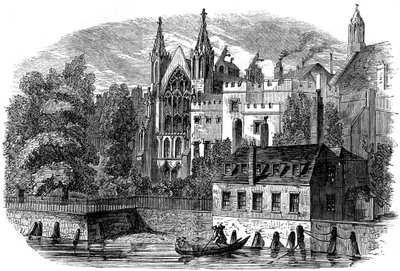 Front rzeki starego House of Peers House of Lords, Londyn, XIX wiek autorstwa Unbekannt
