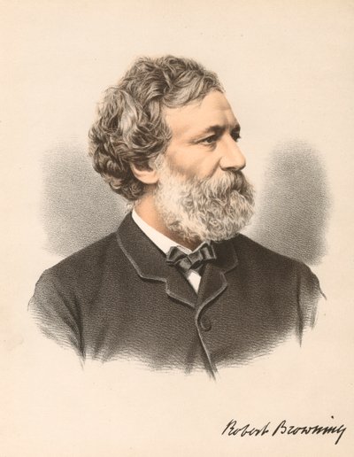 Robert Browning, angielski poeta i dramaturg, ok. 1880 autorstwa Unbekannt