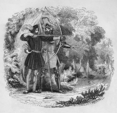 Robin Hood i Mały John, 1845 autorstwa Unbekannt