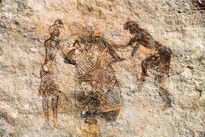 Malowidło naskalne Tadrarta Akakusa. Libia autorstwa Unbekannt