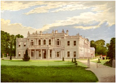 Rolleston Hall, Staffordshire, dom Baroneta Mosleya, ok. 1880 r. autorstwa Unbekannt