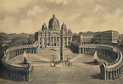 Roma - Bazylika i Plac św. Piotra. Pałac Watykański, 1910 autorstwa Unbekannt
