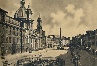 Roma - Circo Agonale - Kościół św. Agnieszki - Fontains Berniniego, 1910 autorstwa Unbekannt