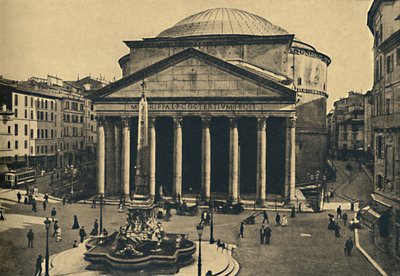Roma - Panteon Agryppy i Fontanna Rotonda, 1910 autorstwa Unbekannt