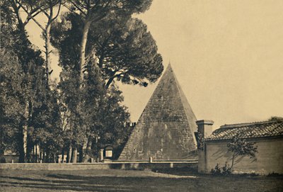 Roma – Grobowa piramida Caiusa Cestiusza – Brama św. Pawła na drodze Ostia, 1910 autorstwa Unbekannt