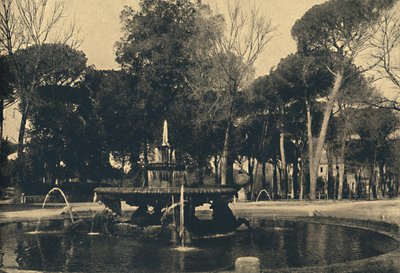 Roma - Villa Borghese - Fontanna Koników Morskich, 1910 autorstwa Unbekannt
