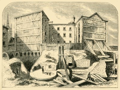 Szczątki rzymskie znalezione w Billingsgate, ok. 1872 r. autorstwa Unbekannt