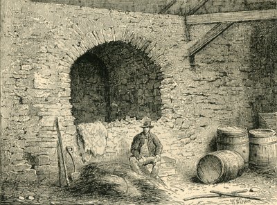 Mur rzymski na Wzgórzu Wieżowym, ok. 1872 r. autorstwa Unbekannt