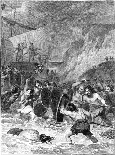 Rzymska inwazja na Brytanię, 55-54 pne c1820 autorstwa Unbekannt