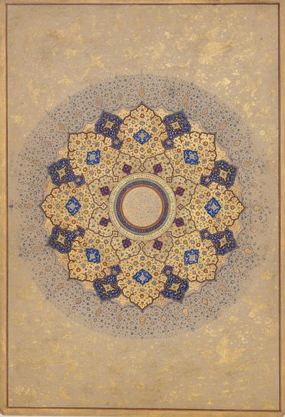Rozeta z imionami i tytułami Shah Jahana, folio z albumu Shah Jahan, ca. 1645. autorstwa Unbekannt