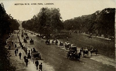 Rotten Row, Hyde Park, Londyn, koniec XIX-początek XX wieku. autorstwa Unbekannt