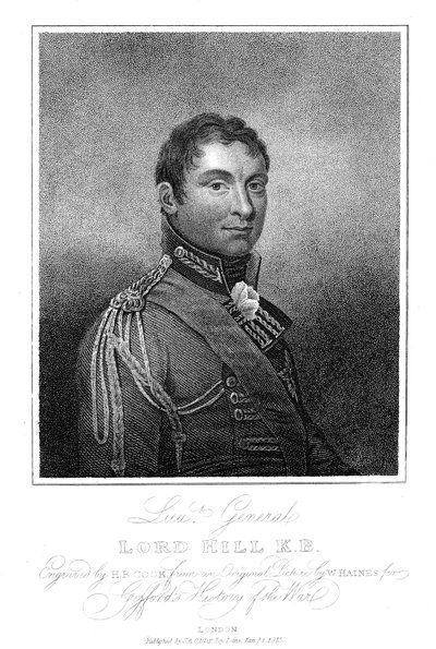 Rowland Hill, 1. wicehrabia, angielski żołnierz, 1815 autorstwa Unbekannt