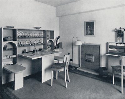 Rowley Gallery of Decorative Art Ltd - Połączona jadalnia z salonem otwarta, 1939 autorstwa Unbekannt