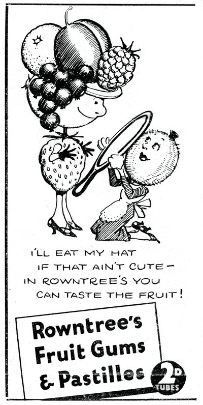 Gumy i pastylki owocowe Rowntrees, 1938 autorstwa Unbekannt