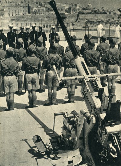 Royal Marines na paradzie z okazji udanej obrony Malty, II wojna światowa, 1943 1944. autorstwa Unbekannt