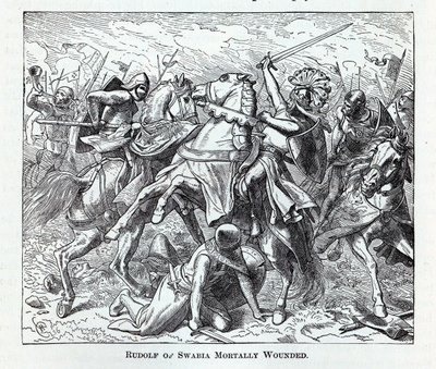 Rudolf ze Szwabii śmiertelnie ranny, 1882 r. autorstwa Unbekannt