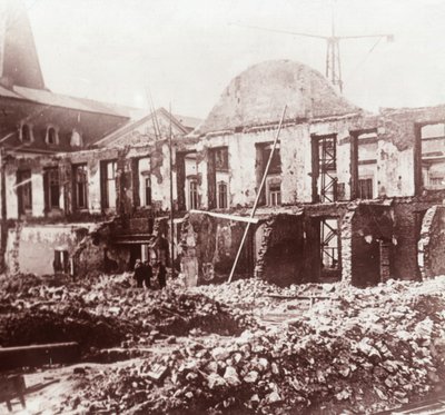 Ruiny, Louvain, Belgia, c1914-c1918 autorstwa Unbekannt