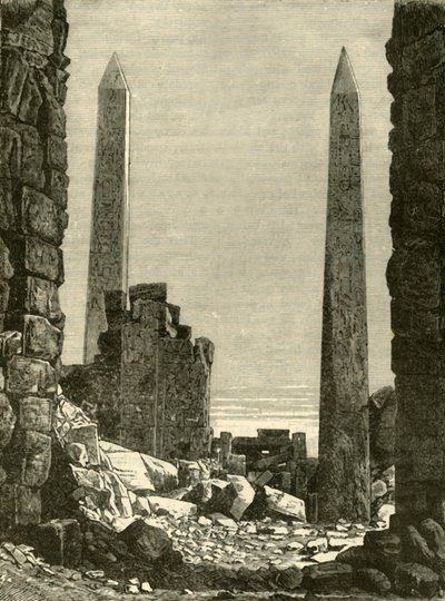 Ruiny w Karnaku, 1890 r. autorstwa Unbekannt