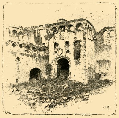 Ruiny Pałacu Biskupów, 1898. autorstwa Unbekannt