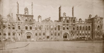 Ruiny Hotelu de Ville, Paryż, maj 1871 autorstwa Unbekannt