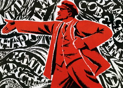 Plakat Rosyjskiej Partii Komunistycznej, XX wiek autorstwa Unbekannt