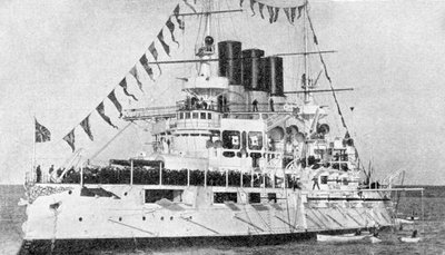 Rosyjski pancernik Retvisan, wojna rosyjsko-japońska, 1904-5 autorstwa Unbekannt