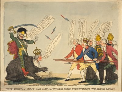 Rosyjski niedźwiedź i jej niezwyciężony jeździec, 1791 autorstwa Unbekannt