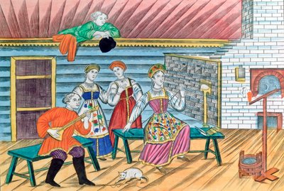 Rosyjska scena wewnętrzna, 1856 autorstwa Unbekannt