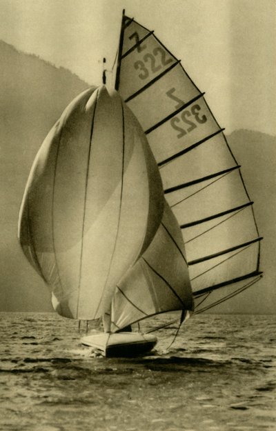 Żegluga po Attersee, Górna Austria, ok. 1935. autorstwa Unbekannt