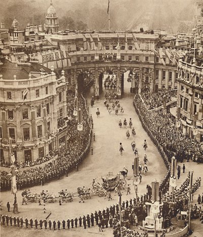 Trasa żeglarzy na Trafalgar Square, 12 maja 1937 autorstwa Unbekannt