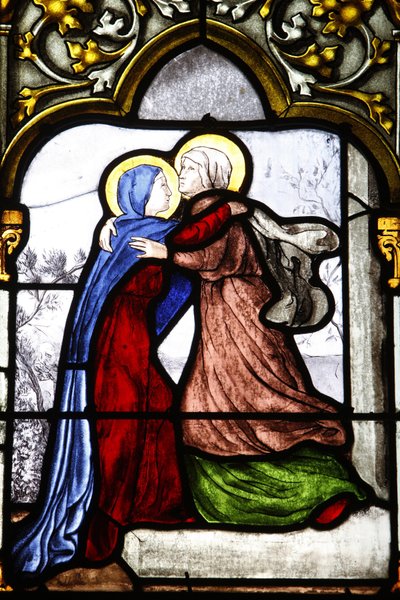 Katedra Saint-Corentin (Saint Corentin), Quimper Witraże: Nawiedzenie, Quimper, Francja autorstwa Unbekannt
