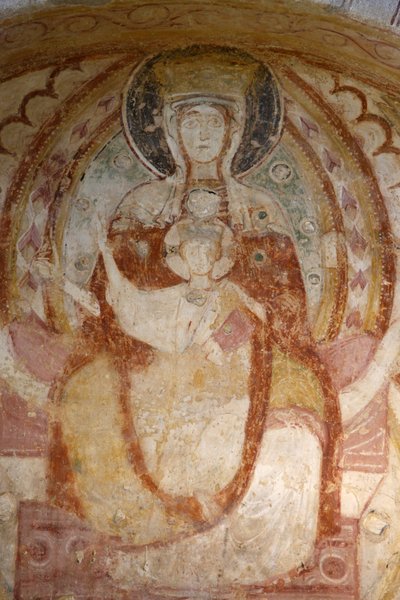 Kościół opactwa Saint-Savin sur Gartempe Zachodnia kruchta Obraz : Dziewica z Dzieciątkiem Saint-Savin Francja autorstwa Unbekannt