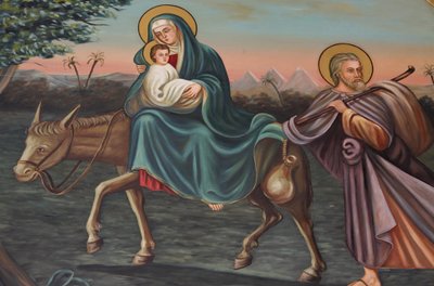 Malarstwo koptyjskie św. Antoniego: lot do Egiptu, Jerozolimy, Izraela autorstwa Unbekannt