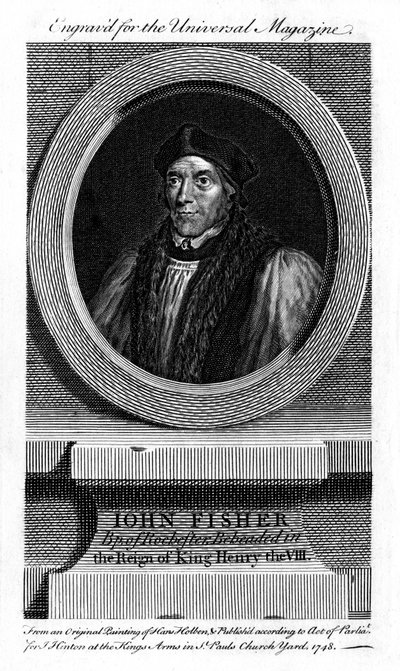 Święty Jan Fisher, angielski biskup katolicki, kardynał i męczennik, 1748 autorstwa Unbekannt