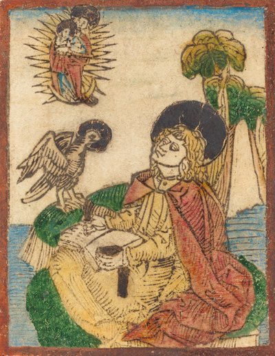 Święty Jan na wyspie Patmos, 14801490. autorstwa Unbekannt