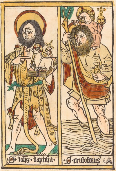 Św. Jan Chrzciciel i Św. Krzysztof, 14701480. autorstwa Unbekannt