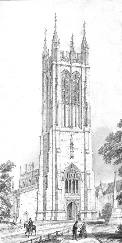 Kościół św. Piotra, Evercreech, Somerset, ok. 1850 r. autorstwa Unbekannt