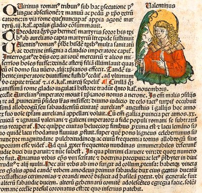 Święty Walenty z Kroniki Norymberskiej, 1493 autorstwa Unbekannt