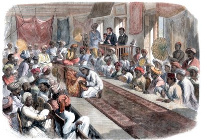 Sprzedaż w Kalkucie cennych prezentów rządowych i klejnotów Lucknow, 1860 autorstwa Unbekannt