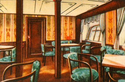 Salon na pokładzie sterowca, 1932. autorstwa Unbekannt