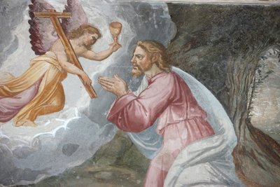 Kościół San Jeronimo. Jezus modlący się w Ogrodzie Getsemani na Górze Oliwnej Madryt Hiszpania autorstwa Unbekannt