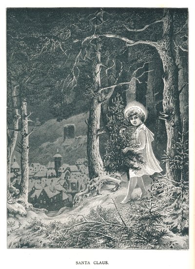 Święty Mikołaj.Ilustracja z magazynu The Strand styczeń-czerwiec 1891 autorstwa Unbekannt
