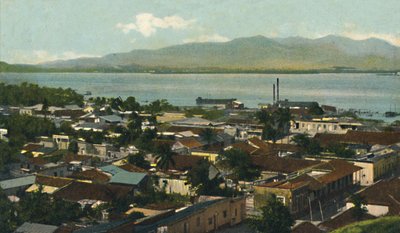 Santiago de Cuba. Widok częściowy, ok. 1910. autorstwa Unbekannt