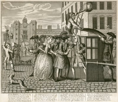 Rycina satyryczna przedstawiająca Pałac św. Jakuba, Londyn, 1740 autorstwa Unbekannt