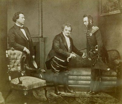 Scena ze spektaklu Aleksandra Gribojedowa "Biada dowcipowi", Teatr Mały, Moskwa, Rosja, 1850 autorstwa Unbekannt