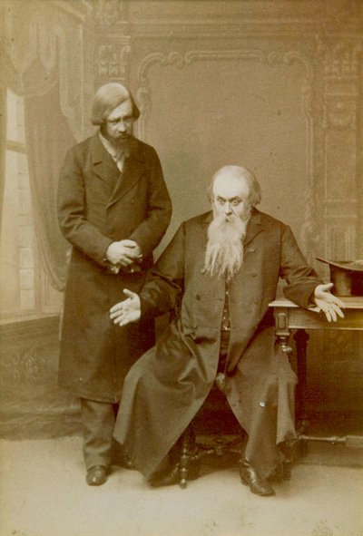 Scena ze sztuki Aleksandra Ostrowskiego To sprawa rodzinna, Teatr Mały, Moskwa, Rosja, 1892 autorstwa Unbekannt
