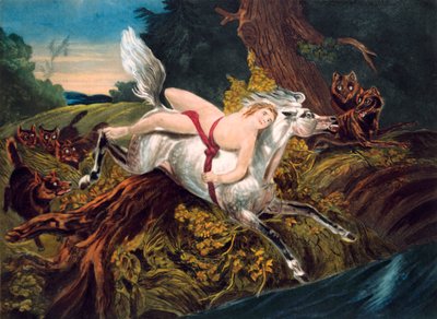 Scena z wiersza Byrona Mazeppa, ok. 1820 r. autorstwa Unbekannt