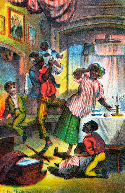 Scena z Harriet Beecher Stowes Chata wuja Tomsa, ok. 1870 r. autorstwa Unbekannt