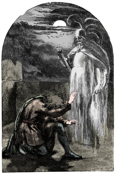 Scena z Hamleta Szekspira, XIX w. autorstwa Unbekannt